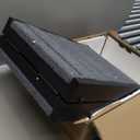 Pet Stair Ramp for Small Dogs, Folding 4-Level Adjustable, Non-Slip, Portable Wood Dog Ramp, Black