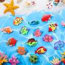 72Pcs Plastic Fish Toys - Tropical & Mini Plastic Fish Set for Children's Party Supplies and Decoration