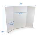 Flipside Products 36 x 48 Project Boards for Presentations, Science Fair, School Projects, Event Displays and Trifold Picture Board, Proudly Made in USA - White - 4 Pack
