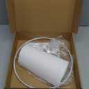 White Lamp shade, Drum Lamp Shade for Table Lamps Floor Lamp, 13" Top X 13" Bottom X 10" High White Large Line Fabric Lamp Shade, Easy Assembly Replacement Lampshade