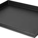 Utheer 25" x 16" Cast Iron Griddle for Gas Grill and Stove Top, Universal Flat Top Griddle with Pre-Seasoned Nonstick Coating, X-Shaped Reinforced Ridges, Perfect for Healthy Cooking, Parties, Camping