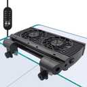 Upgrade Aquarium Fan with Memory Function,Fish Tank Cooling Fan,Aquarium Cooler Water Chiller for Axolotl Betta Fish Accessories with Adjustable Speed and Timer