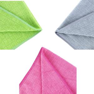Microfiber Cleaning Cloth- Set of 3 - Cleaning Supplies, 16x16 inch (40x40cm) - Dish Towels for Kitchen - car Cleaning Supplies, Apartment Essentials (Pink, Green, Gray)