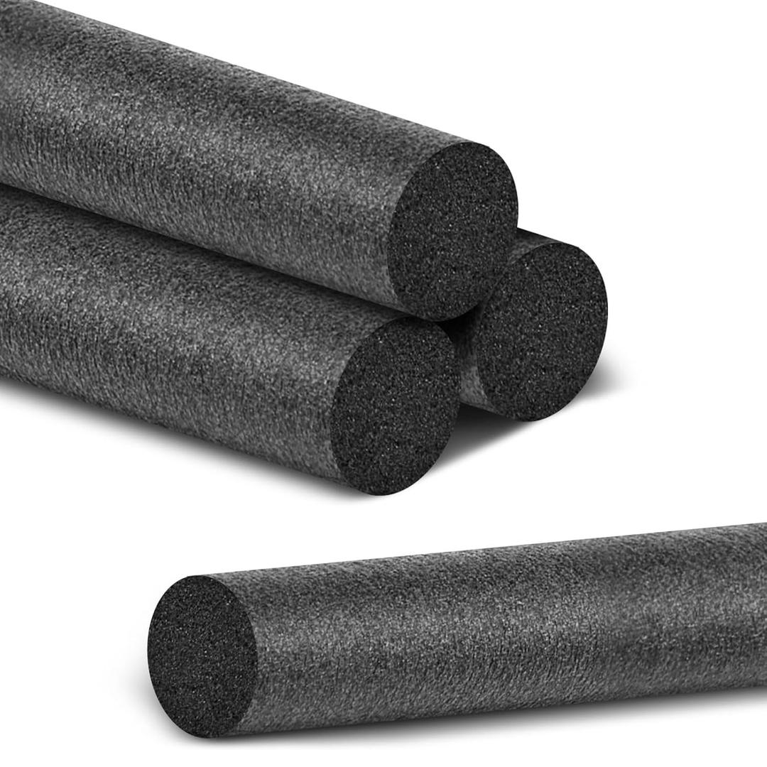 Pangda 4 Pcs 3 x 39.3 Inches Foam Backer Rod Grey Closed Cell Backer Rod Caulking Foam Tube Concrete Expansion Joint Driveway Crack Filler Rope for Joints Crack Filling Industrial Sealants