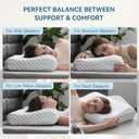 Neck Pillow Memory Foam Contour Pillow for Pain Relief Cervical Pillow for Sleeping, Orthopedic Pillow for Neck and Shoulder Pain, Ergonomic Pillow for Side Back Stomach Sleeper-Soft