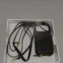 OCASE for iPhone 17 Pro Crossbody Detachable Wallet Case, PU Leather Handbag Phone Purse with Zipper Closure, 10 Card Slots & RFID Blocking, Wrist Strap, Lanyard, Kickstand, Diamond Check Black