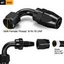 6AN 90 Degree Swivel Hose End Fitting Aluminum Seal AN Hose End Fitting for Braided Fuel Line