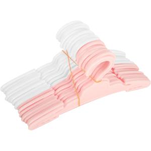 MSYO 20 Pcs Doll Hangers for 18 inch Doll Clothes,Sturdy 17" Toys Hangers Accessories, Work Great with Rod Less Than 1/2 inch Diameter, Made of Safe ABS Plastic(10 Pink and 10 White)