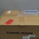 CAROLMADE Small Foot Stool Ottoman Footstool with Legs Under Desk Footrest for Living Room Bedroom and Office, Soft Ivory White (11"D x 15.4"W x 8.3"H)