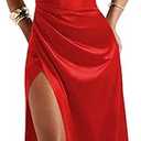 Off The Shoulder Satin Prom Dresses Pleated Cocktail Maxi Party Gown