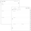 Newestor 2026-2027 Weekly Planner Refills for 3-Ring Binder with Monthly Tabs, Jul 2026 - Jun 2027, 8-1/2" x 11", Folio Size 5 / Monarch