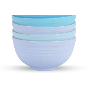 Homestockplus 【Set of 4】 Unbreakable Soup Bowls, 34 Ounces Big Bowls Microwave and Dishwasher Safe BPA-Free Bowl for Cereal, Salad, Soup, Ramen,Oatmeal Apply to Kitchen, Dishwasher & Microwave Safe