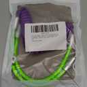 Curly Chubby New Spring Charge Spiral Braid Fast Charging Cable - Phones & Tablet, Coiled USB C Charger - USB-C to USB A, Light Green+Purple, Type-C to Type-C, 2.29FT-3.6FT