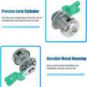 X AUTOHAUX 1 Pair Door Lock Cylinder Set w/ 2 Keys for Ford F150 F250 F350 F450 Explorer Expedition for Ranger E150 E250 E350 for Lincoln Front Left Right Door Lock Tumbler NO. 7C3Z1521990A