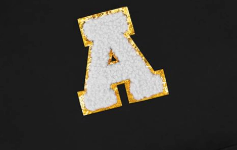 Black Letter A Bag 9 x 11