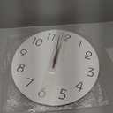 Mosewa Large Wall Clock Battery Operated 16 Inch White Silent Non Ticking Simple Minimalist Clock Decorative for Kitchen Home Bedroom Living Room Office