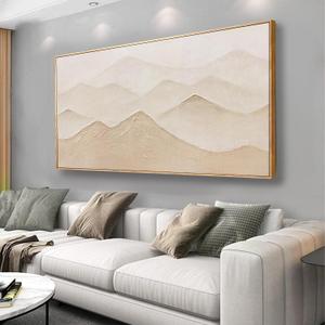 Abstract Wall Art Light Color Framed Canvas Prints Abstract Mountain Wall Art Wall Decor Nature Mountain Peak Artwork Canvas Painting Suitable for Living Room, Bedroom and Office20x40inch (20L" x 40W")