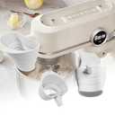 Flour Funnel for Kitchen Aid Mixer - New Silicone Kitchen Funnels, Flour Funnel Attachment for Kitchen Aid Artisan Ksm150 5-Quart Tilt-Head Stand Mixer, Durable & Mess Free - White