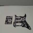 Dopro Strat HSS Guitar 3D Printed plastic pickguard ST Back Plate Tremolo Cover for USA/Mexican Fender Strat Flower Pattern