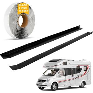 RV Slide Out Ski Set RV Floor Saver Solution, Corner Edge Protector Tracks, Prevent Sticking & Catching for RV Camper, 2-Pack with Butyl Tape