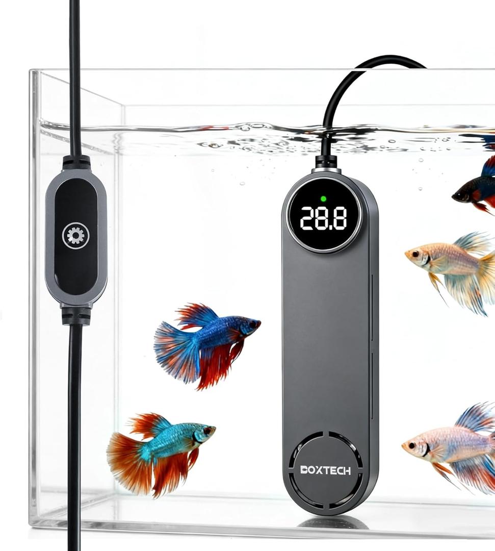 boxtech 300w Fish Tank Heater - Aquarium Heater with Led Digital Display, External Temperature Controller, Overheat Protection for 35 to 70 Gallon Tank