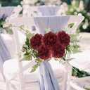 20 Pcs Artificial Flower Peonies, 5" Silk Fake Peonies with 6" Stems No Leaf, Faux Peonies Flowers for Decoration Wedding Home Party Centerpiece Decor Floral Art (Wine Red)
