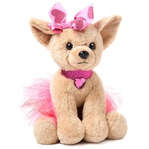 Bearington Collection Ballerina Stuffed Animal - Ballet Doll - Dance Recital Gifts for Girls - Dog Chichi - 13"