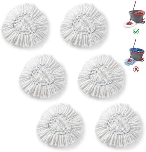 BonusLife Refill for O-Ceda EasyWrin Spin Mop Head 1-Tank System Only, 6 Refills