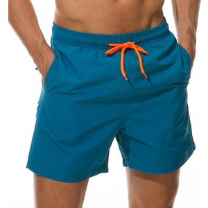 SILKWORLD Men's Swim Trunks Quick Dry Beach Shorts with Pockets L