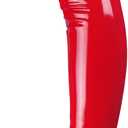 Women's Patent Leather PU Thigh High Boots Pointy Toe Side Zippe Fashion Comfy Sexy Stiletto High Heel Over The Knee Boots (7.5, Red)