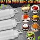 10-Pack Plastic Condiment Squeeze Bottles 24 oz Refillable Squirt Bottles with Narrow Tip Leak-Resistant | Great for Oil, Sauces, Ketchup, Dressing, Mayonnaise, Syrup, Summer BBQ, Kitchen & Catering
