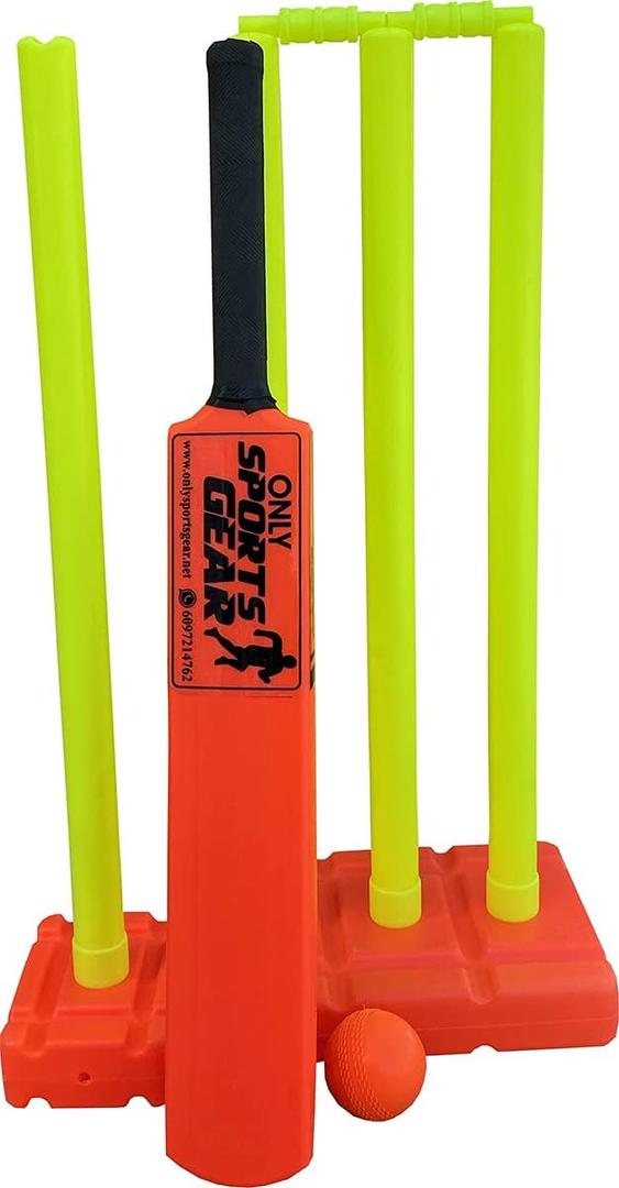 Kids Plastic Cricket Set Includes Bat Ball Stumps Base & Carry Bag, 31"