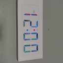 Alampan 12" Large Digital Wall Clock with Remote Control, USB Powered, Corded RGB LED Clock with Full Screen Display, Big Numbers, for Classroom, Living Room, Elderly, Wall Mounted, DST, KSJ-01, Black