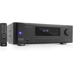 Pyle 5.2-Channel Hi-Fi Bluetooth Stereo Amplifier - 1000 Watt AV Home Speaker Subwoofer Sound Receiver w/ Radio, USB, RCA, HDMI, MIC IN, Wireless Streaming, Supports 4K UHD TV, 3D, Blu-Ray