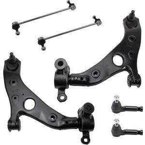 TRQ Front Steering & Suspension Kit Control Arm with Ball Joint Sway Bar Stabilizer Link Tie Rod Compatible with 2013-2016 Mazda CX-5