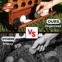 Giant Wooden 4 in A Row Game with Folding Catch Tray, Wall-Mountable or Ground Play, Indoor Outdoor & Backyard Game, Includes Carry Case and Detachable Legs