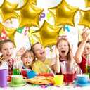 Star Balloons, 18 Inch Foil Balloons, 10 PCS Star Balloons Foil, Gold Star Foil Balloons Set Mylar Balloons Gold Balloons Star for Graduation Birthday Party Wedding Baby Shower New Year Decorations