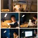 Clip on Light,9 Brightness+5 Color Rechargeable Desk Lamp,4000mAh Battery Operated Lights,450 Lumen 48 LED Desk Lamp with Clamp Light,Cordless Reading Lamps for Bed/Headboard/Bedside Table