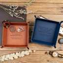 Personalized Leather Catchall Gift for Dad - Empty Your Pockets Daddy - Custom Valet Tray for Dad for New Dad - Christmas Birthday Gifts for Dad