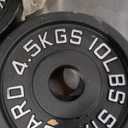 2" Cast Iron Weight Plates | 10Lbs Standard Gym Plates (Singles, Pairs & Multi-Pack Sets) | Black with Silver Numbers for Barbell, Dumbbell, Powerlifting & Home Gym 