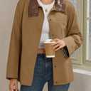Tankaneo Womens Trench Coat Fall Jacket Windproof Overcoat (Brown, S)