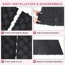 Plastic Interlocking Deck Tiles, 12pcs, 12"x12" Each, Dark Grey