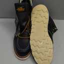 Thorogood American Heritage 6 Moc Toe Work Boots for Men - Soft Toe, Premium Full-Grain Leather with Slip-Resistant Wedge Outsole and Comfort Insole; EH Rated (10, Black)