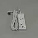 One Beat 10Ft Extension Cord with Multiple Outlets,Flat Plug Power Strip Surge Protector with 10 Ft Long Cord,6 Outlet 4 USB Ports (2USB C),Multi Outlet Wall Plug for Travel,College,Dorm Essentials (White)