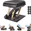 Leermart Foot Rest for Under Desk at Work 4-Level Height Adjustable, Ergonomic Foldable Footrest for Office, Gaming,Computer, Soft & Removable Pad Desk Foot Stool Suitable for All Seasons (Gray)