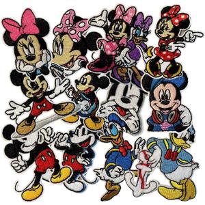 12pcs Cute Kids Cartoon Mouse Embroidery Patches Iron on/Sew on Anime Applique Embroidered Repair Patch Fashion Accessories Collection Gifts for Clothing Jacket Jeans Backpack Hat Vests