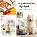 HOUSE AGAIN 12 Pack Stainless Steel Chip Bag Clips Covered with Silicone - NO More Sharp Edges - Color Coded for Food Bags - Air Tight Seal, Heavy Duty for Kitchen and Office, 3 Inches (Red,blue,yellow,silver)