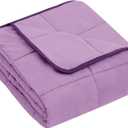 yescool Weighted Blanket (7 lbs, 41" x 60", Purple) Cooling Heavy Blanket for Sleeping Perfect for 60-90 lbs, Breathable Blanket with Premium Glass Bead, Machine Washable