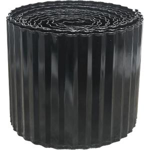 Quibbay Corrugated Metal Garden Edging, 8"50Ft Landscape Edging Border for DIY Lawn, Flower Bed and Garden Fence, Metal Garden Edging for Landscaping, Yard and Tree Surrounds Borders, Black