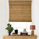 LazBlinds Cordless Bamboo Roman Shades, 31x64, Highfield Teak